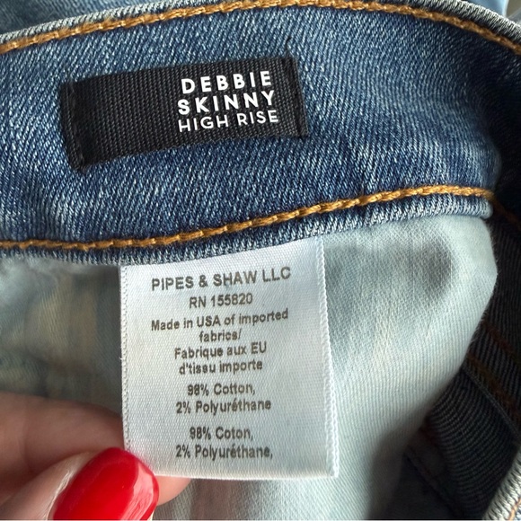 Veronica Beard Debbie Skinny High Rise Blue Jeans - Picture 6 of 6
